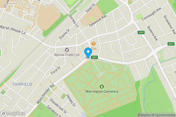 Map location for 533 Manchester Road, Warrington, Cheshire, WA3 6JU