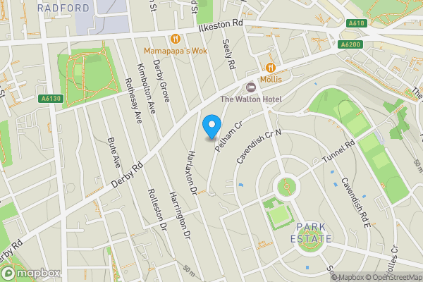 Map location for Flat 2, 20 Barrack Lane, The Park, Nottingham, NG7 1AN