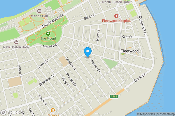 Map location for 103 Warren Street, Fleetwood, Lancashire, FY7 6EA