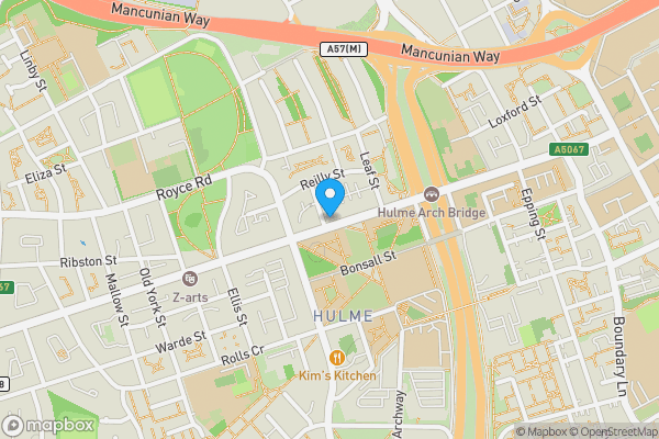 Map location for 164 Stretford Road, Hulme, Manchester, Greater Manchester M15 5JH