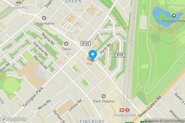 Map location for 53 Stroud Green Road, Finsbury Park, N4 3EF 