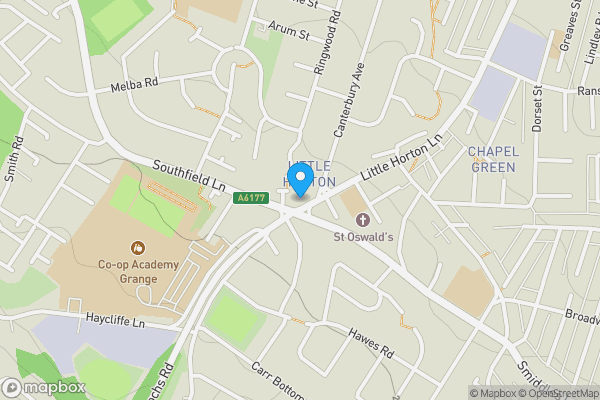 Map location for Former Pub and Cottage, 886-878 Little Horton Lane, Bradford, West Yorkshire BD5 9EL