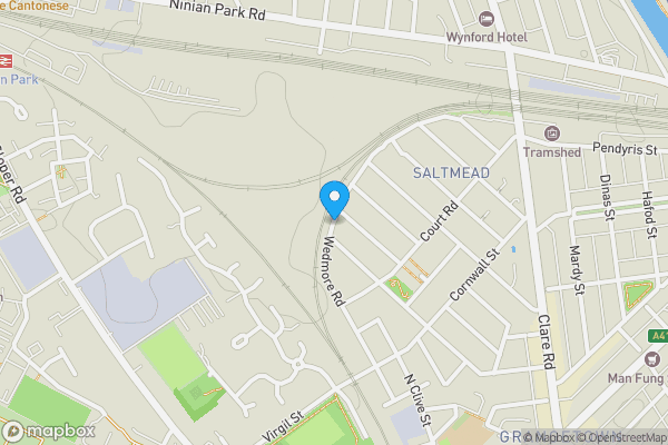 Map location for Wedmore Road, CARDIFF, CF11