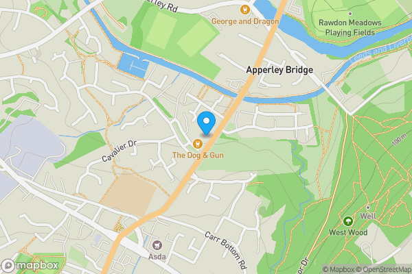 Map location for 1009 Harrogate Road, Bradford, West Yorkshire BD10 0LT