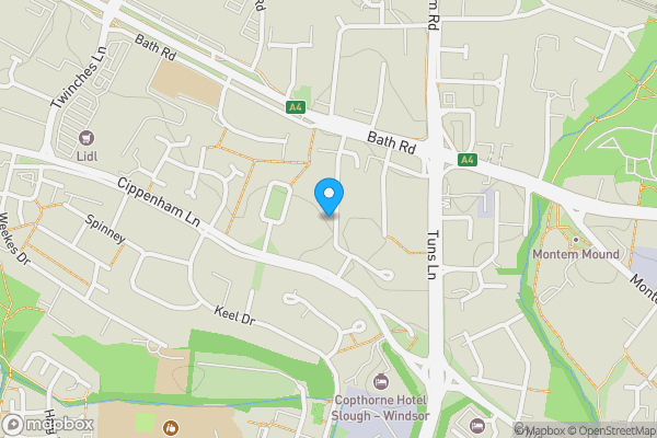 Map location for 44 Cranbourne Road, Slough, SL1 2XF