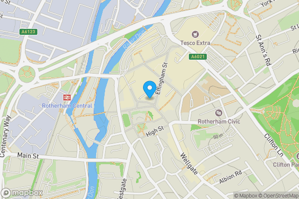 Map location for 13 All Saints Square, Rotherham, South Yorkshire S60 1PW