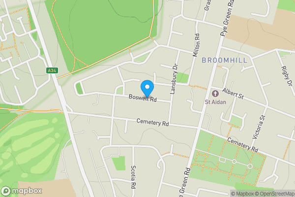 Map location for Boswell Road, CANNOCK, Staffordshire, WS11 4BE