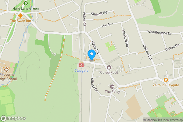 Map location for 26a The Parade, Claygate, Surrey, KT10 0NU