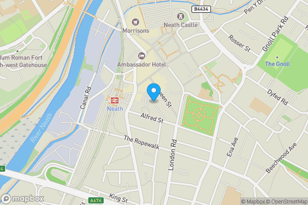 Map location for Former Katz Nightclub, North East Side of Queen Street Back Road, Neath, SA111EE