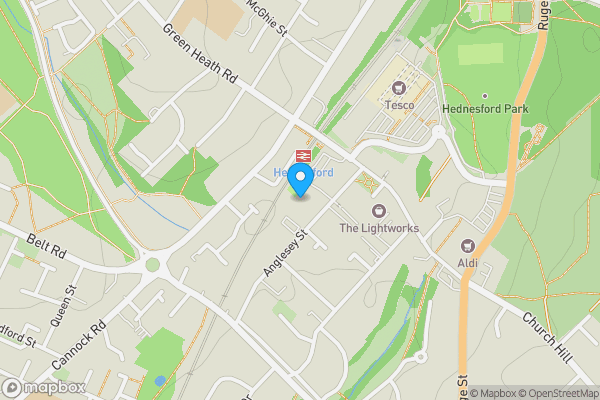 Map location for Flat 2, Anglesey Court, Anglesey Street, CANNOCK, Staffordshire, WS12 1AN