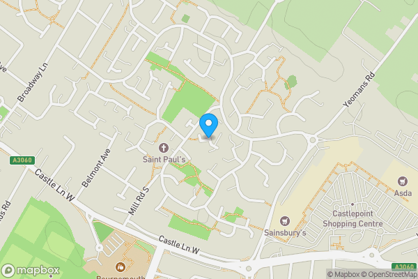 Map location for Land at Shawford Gardens, Bournemouth, Dorset, BH8 0PE