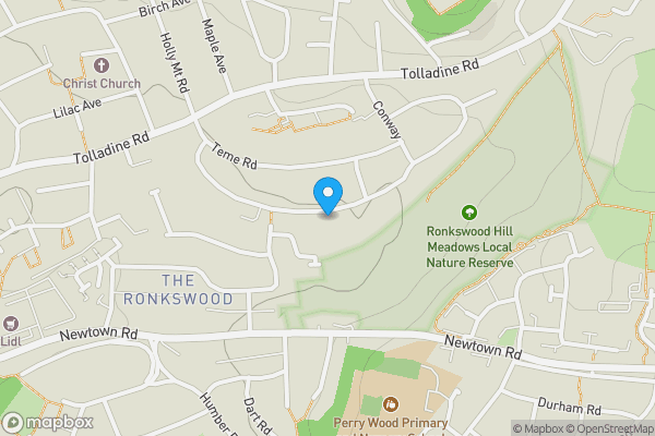 Map location for 53 Avon Road, Worcester, Worcestershire WR4 9AG