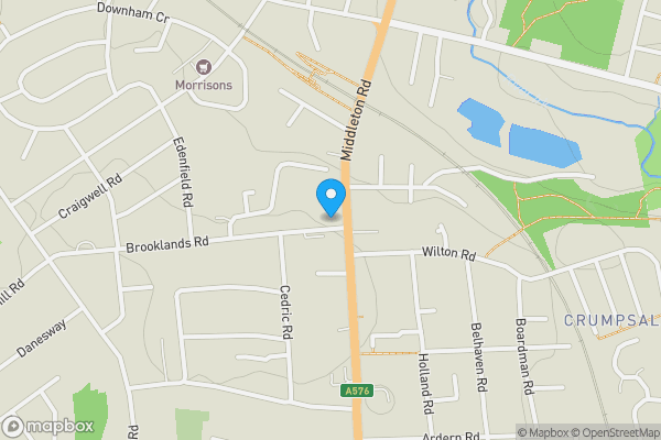 Map location for 155 Middleton Road, Crumpsall, Manchester, Greater Manchester M8 4JZ