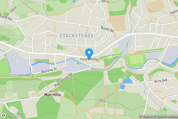 Map location for The Commercial Hotel, 318A Newchurch Road, Stacksteads, OL13 0UJ