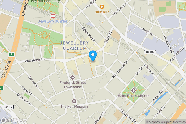 Map location for Flat 61, Heritage Court, 15 Warstone Lane, Birmingham, West Midlands B18 6HP