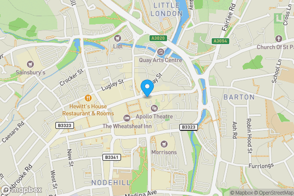 Map location for 28 High Street, Newport, Isle of Wight, PO30 1SS