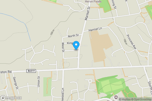 Map location for Queen Street, ALFRETON, Derbyshire, DE55 2AL