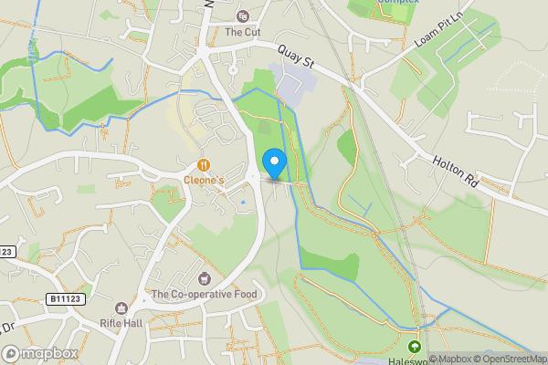 Map location for River Lane, Halesworth, Suffolk, IP19 8RT