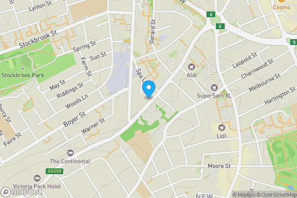 Map location for 166 Burton Road, Derby DE1 1TQ