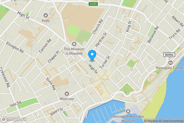 Map location for Upper Parts, 39 High Street, Ramsgate, Kent, CT11 9AG