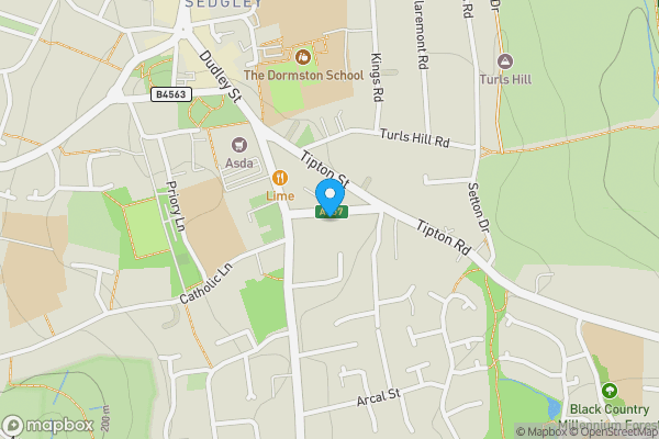 Map location for 35 Gate Street, Dudley, West Midlands, DY3 1TJ
