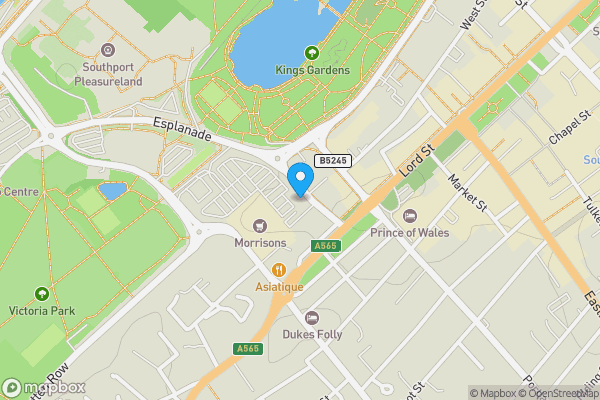 Map location for Flat 35, The Anchorage, 23, Kingsway, SOUTHPORT, Merseyside, PR8 1ND