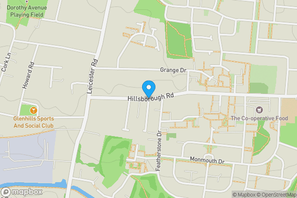 Map location for Hillsborough Road, LEICESTER, Leicestershire, LE2 9PR
