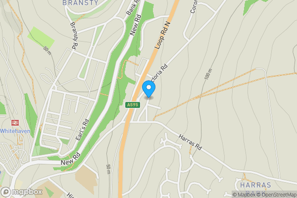 Map location for Ladypit Terrace, Whitehaven, Cumbria, CA28 6AQ