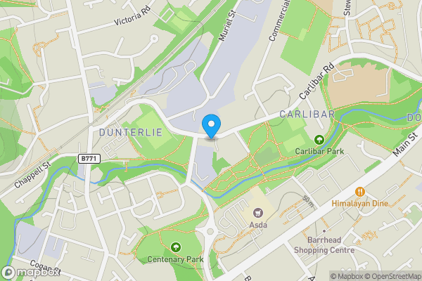 Map location for Flat 1/2 60, Carlibar Road, Barrhead, G78 1AD