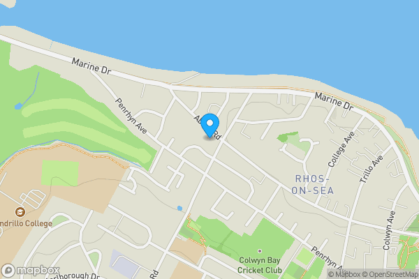 Map location for 91 Abbey Road Rhos on Sea, Colwyn Bay, Conwy, LL28 4PF