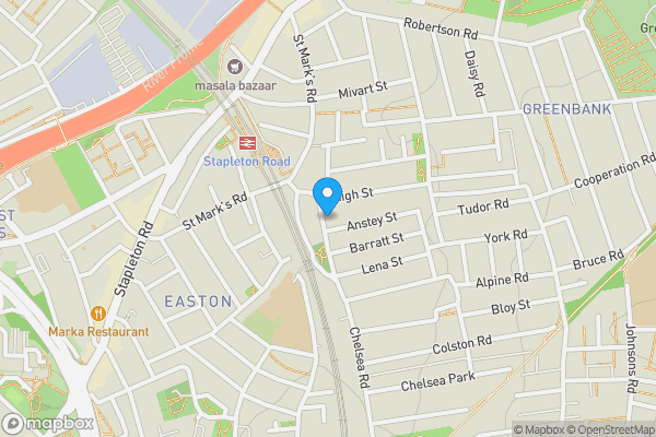 Map location for 3 Roman Road, Easton, BS5 6DH