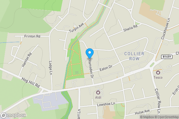 Map location for 49 Ramsden Drive, Romford, Essex, RM5 2NL