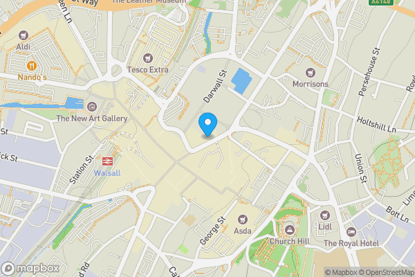 Map location for Flat 4 Fordbrook Chambers, 15a Bridge Street, Walsall, West Midlands, WS1 1DP