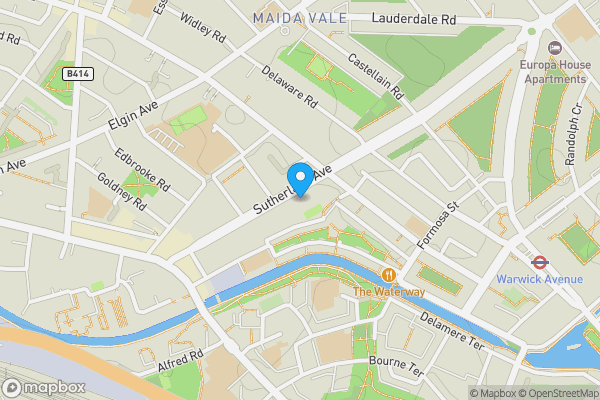 Map location for Flat E 85 Sutherland Avenue, London W9 2HG