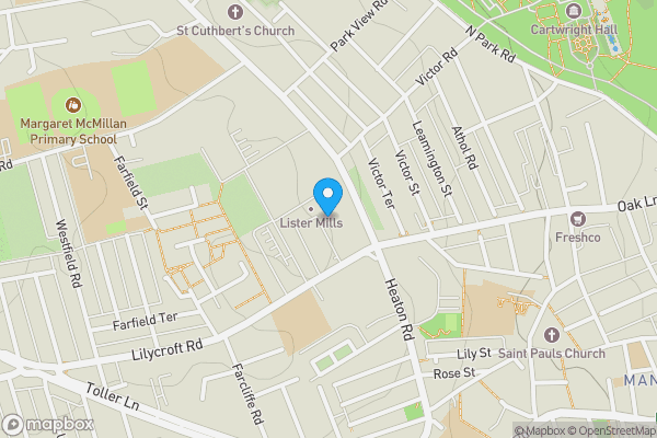 Map location for 316 Velvet Mills, Lilycroft Road Bradford, BD9 5BN