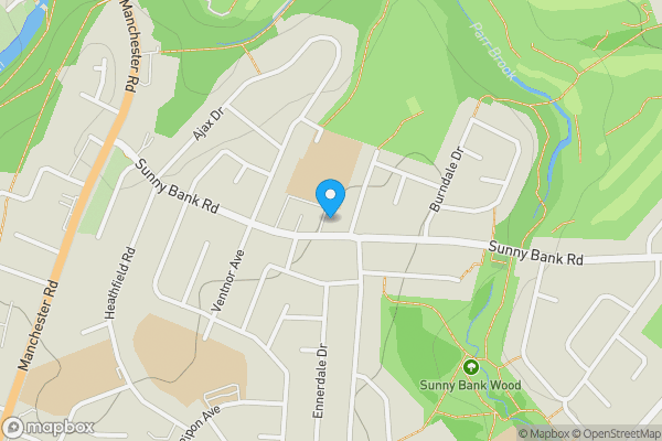 Map location for Sunny Bank Clinic, Sunny Bank Road, Bury, Lancashire BL9 8EB