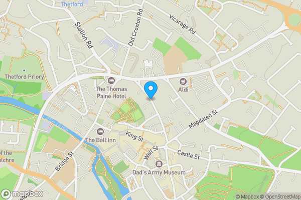 Map location for Old Ambulance Station, Earls Street, Thetford, Norfolk IP24 2AF