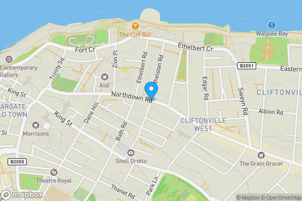 Map location for Northdown Road, MARGATE, CT9 2RE