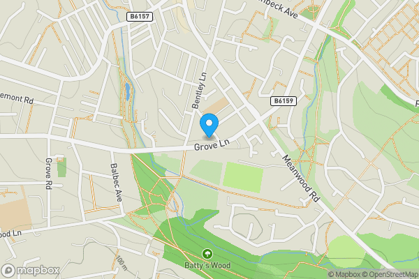Map location for 97 Grove Lane, Leeds, West Yorkshire LS6 4AL