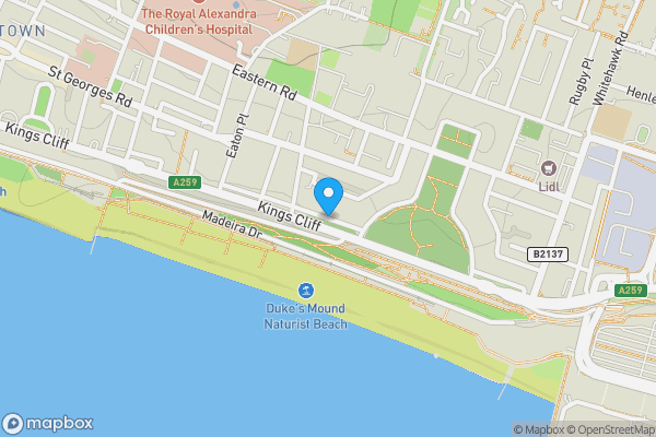 Map location for Chichester Terrace, Brighton, East Sussex, BN2 1FG