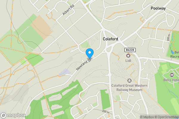 Map location for Development Site @ Newland Street, Coleford, GL16 8AN