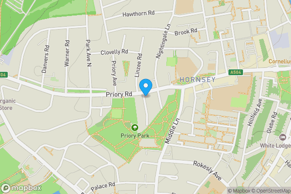 Map location for 31 Priory Road, London, Haringey, N8 8LH