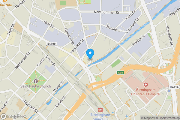 Map location for Clive Passage, Birmingham, West Midlands, B4 6HU