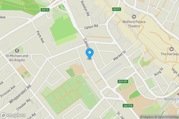 Map location for 29 Cassio Road, Watford, WD18