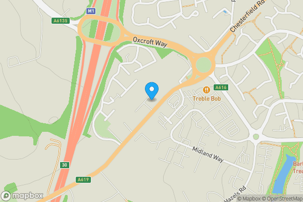 Map location for 58 Chesterfield Road, Barlborough, Chesterfield, Derbyshire S43 4TT