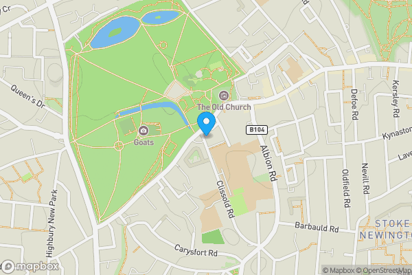 Map location for Flat C, 223 Stoke Newington Church Street, Stoke Newington, London, N16 9ET