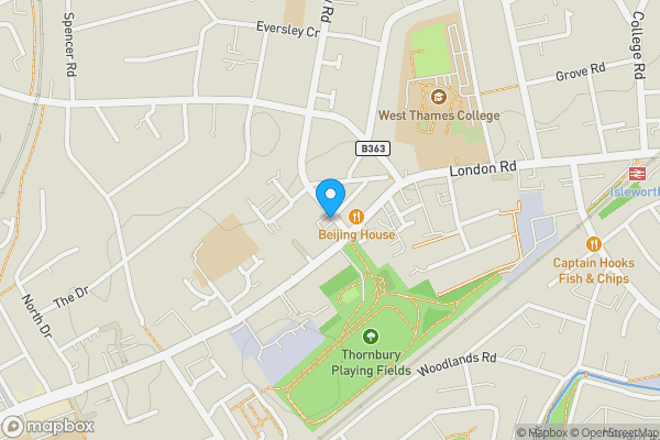 Map location for 2 Thornbury Road, Isleworth TW7 4HG