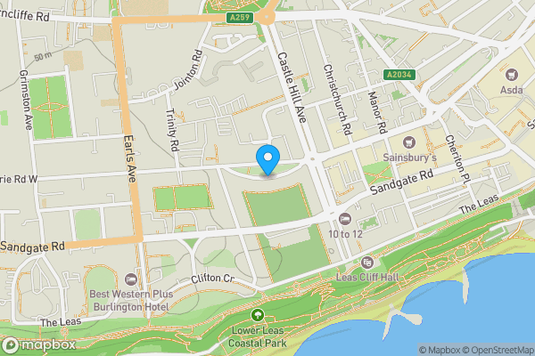 Map location for Augusta Gardens, Folkestone, Kent, CT20 2RT