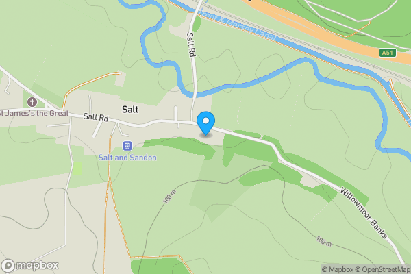 Map location for Lot B, Land off Salt Road, Salt, ST18 0BX