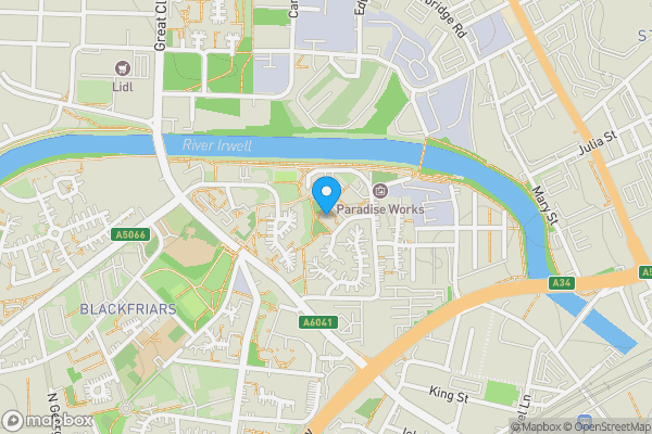 Map location for Riverbank Tower, Bridgewater Street, Greater Manchester, M3 7JY